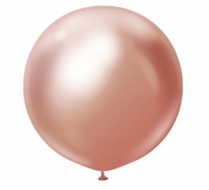 KALISAN 36" MIRROR ROSE GOLD LATEX BALLOONS 2CT