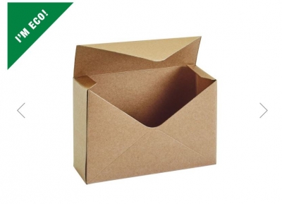 ENVELOPE BOXES LINED SAGE KRAFT x 10