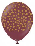KALISAN SAFARI CHEETAH BURGANDY(GOLD) BALLOONS PACK OF 25