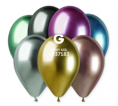 Gemar 13" Latex Balloons Shiny 50 Pack ( Assorted )