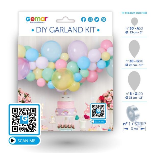 Balloon DIY Garland Kit Macaron - Click Image to Close