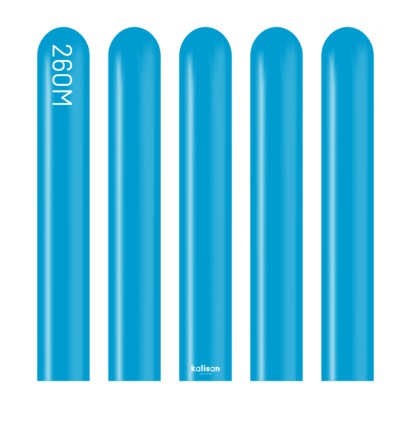 Kalisan 260 Modelling Standard Caribbean Blue Balloon 100pc - Click Image to Close