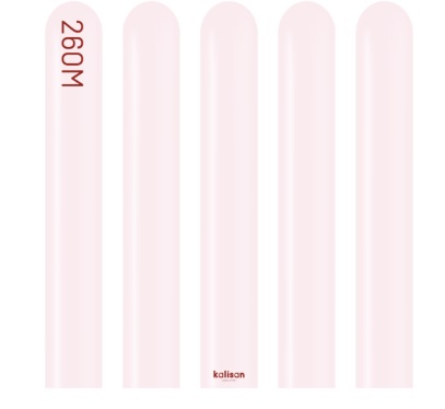 Kalisan 260 Modelling Macaron Pale Pink Balloon 100 Pack - Click Image to Close
