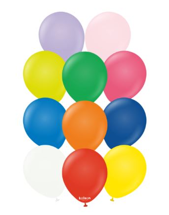5" STANDARD MIX KALISAN LATEX BALLOON - 100CT - Click Image to Close