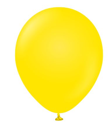 KALISAN 5" STANDARD YELLOW LATEX BALLOON - Click Image to Close