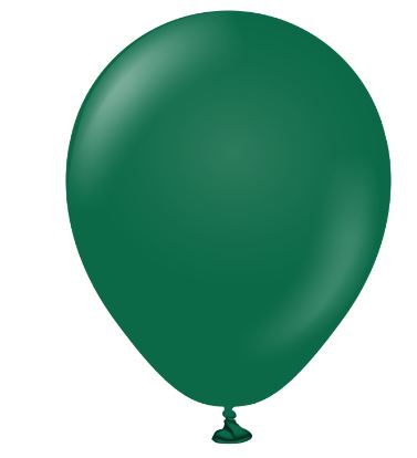 KALISAN 5" STANDARD DARK GREEN LATEX BALLOON - 100CT - Click Image to Close