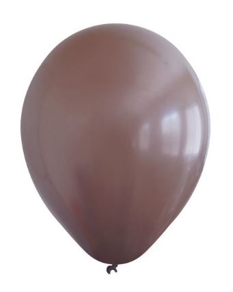KALISAN 5" STANDARD CHOCOLATE BROWN LATEX BALLOON 100CT - Click Image to Close
