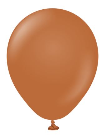 KALISAN 5" STANDARD CARAMEL BROWN LATEX BALLOON 100CT - Click Image to Close