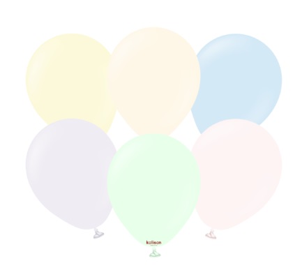 Kalisan 5" Macaron Pale Assorted Latex Balloon 100Pack - Click Image to Close