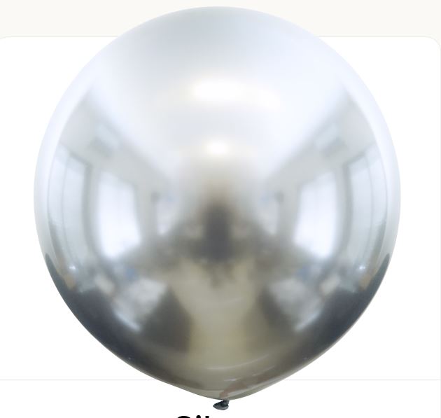 KALISAN 5" MIRROR SILVER BALLOON - 100CT - Click Image to Close
