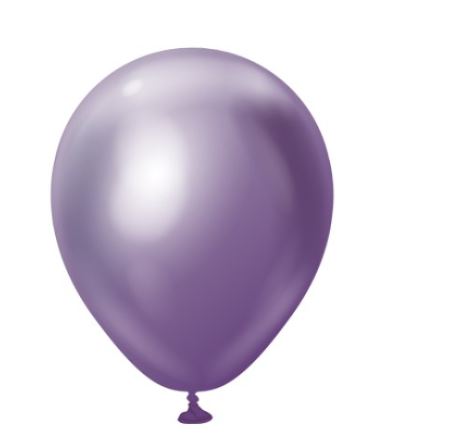 KALISAN 5" MIRROR VIOLET LATEX BALLOON - 100CT - Click Image to Close
