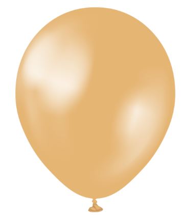 KALISAN 5" METALLIC GOLD LATEX BALLOON 100CT - Click Image to Close