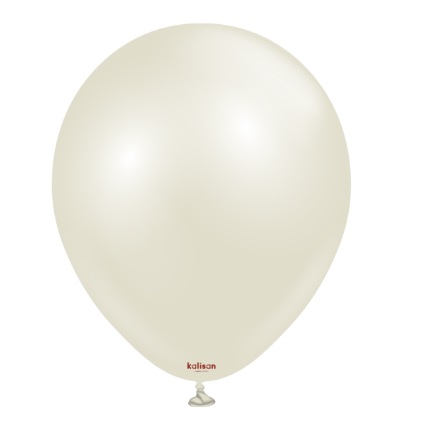 Kalisan 5" Aura Ivory White Latex Balloon 50 Pack - Click Image to Close