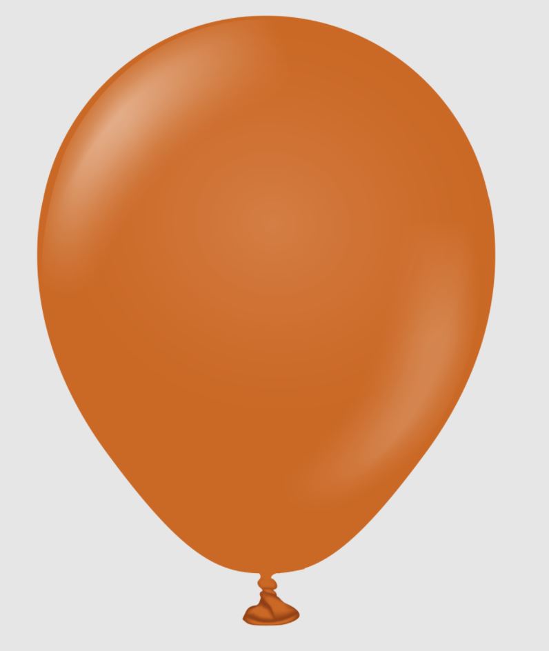 KALISAN 5" RETRO RUST ORANGE LATEX BALLOON - 100CT - Click Image to Close