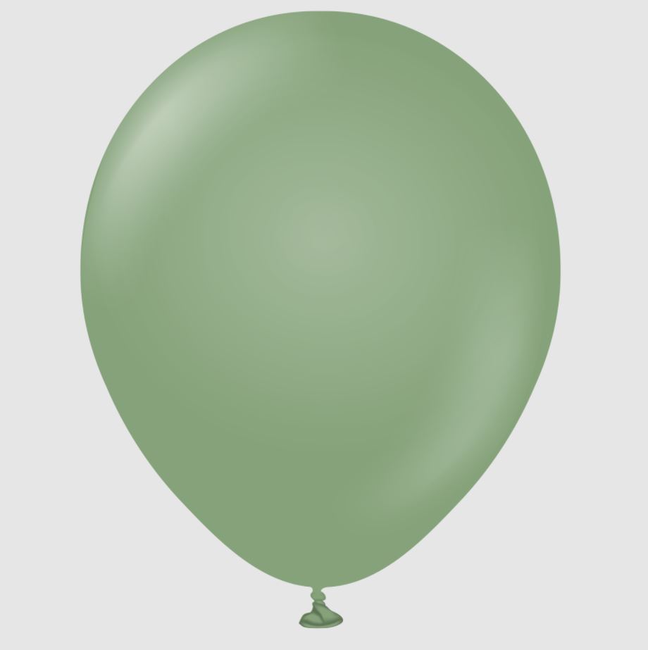 KALISAN 5" RETRO EUCALYPTUS BALLOON - 100CT - Click Image to Close