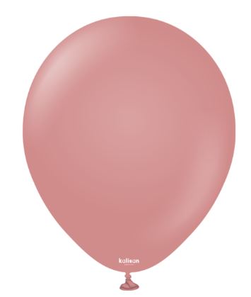 KALISAN 5" RETRO ROSEWOOD BALLOON - 100CT - Click Image to Close