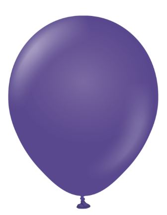 KALISAN 12" STANDARD VIOLET LATEX BALLOON - 100CT - Click Image to Close