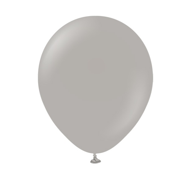 KALISAN 12" STANDARD GREY BALLOONS - 100CT - Click Image to Close
