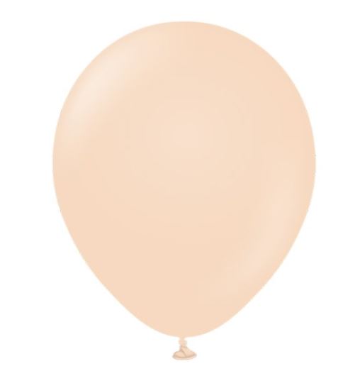 KALISAN 12" STANDARD BLUSH BALLOON - 100CT - Click Image to Close