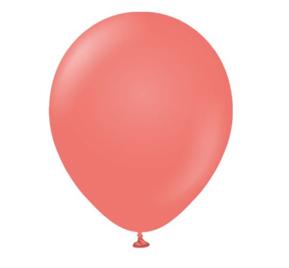 KALISAN 12" STANDARD CORAL LATEX BALLOONS 100CT - Click Image to Close