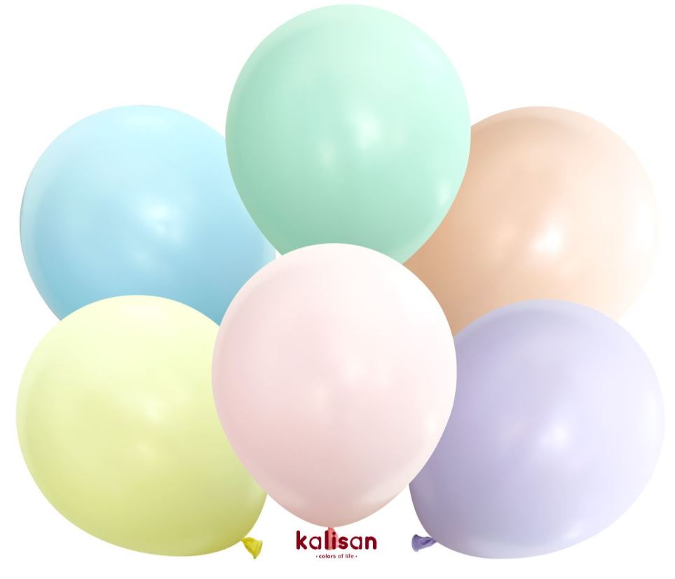 KALISAN 12" MACARON MIX - 100CT - Click Image to Close