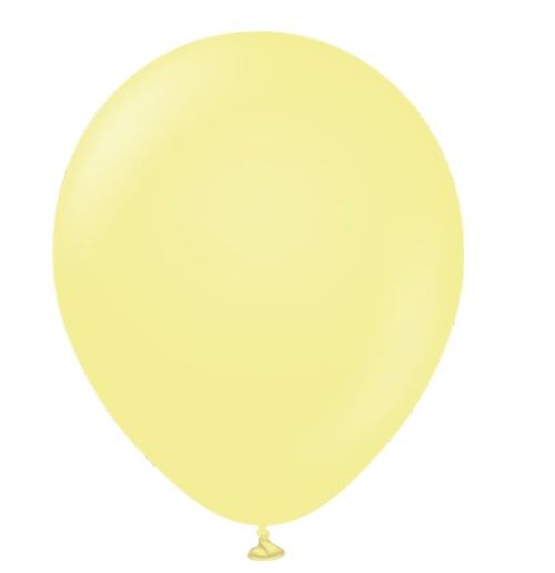 KALISAN 12" MACARON YELLOW LATEX BALLOONS 100PACK - Click Image to Close