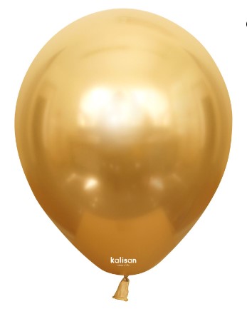 Kalisan 12" Mirror Gold Latex Balloon 50 Pack - Click Image to Close