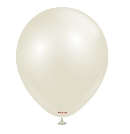 Kalisan 12" Aura Ivory White Latex Balloon 50 Pack - Click Image to Close