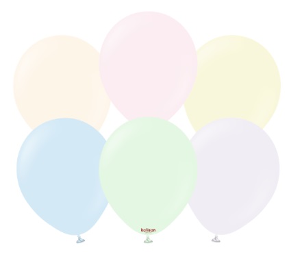 Kalisan 18" Macaron Pale Assorted 25Pc - Click Image to Close