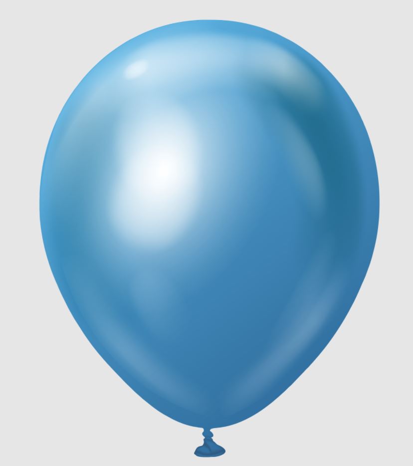 KALISAN 18" MIRROR BLUE BALLOON - 25CT - Click Image to Close