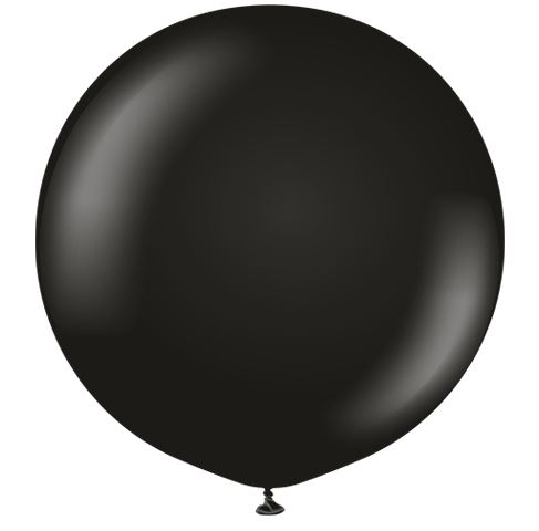 KALISAN 24" STANDARD BLACK LATEX BALLOONS 2CT - Click Image to Close
