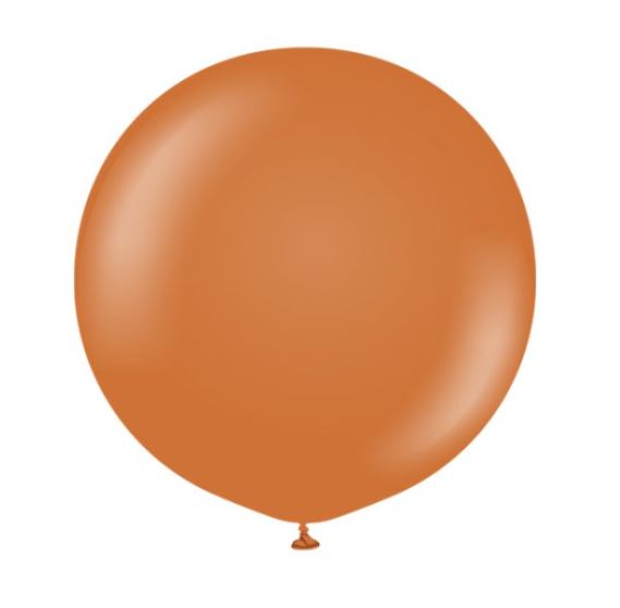 KALISAN 24" STANDARD CARAMEL BROWN BALLOON - 2CT - Click Image to Close