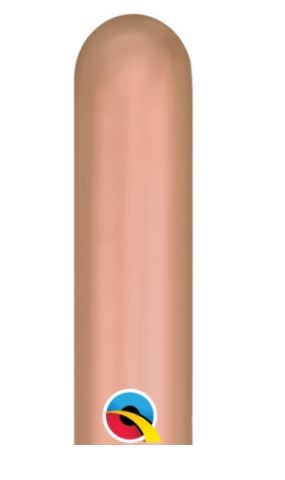 260Q Chrome Rose Gold Qualatex Plain Latex 100Pack - Click Image to Close