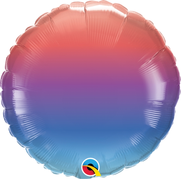 QUALATEX 18" WINTER OMBRE ROUND - Click Image to Close