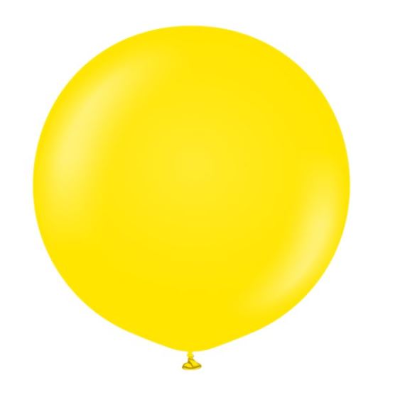 KALISAN 36" STANDARD YELLOW BALLOON - 2CT - Click Image to Close