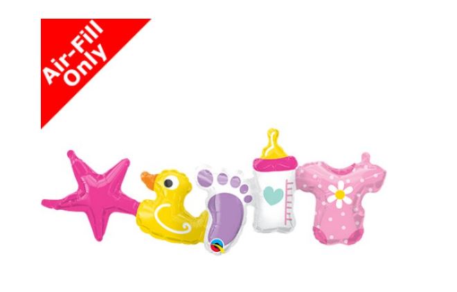 Qualatex 41" Garland Balloon Baby Girl Garland - Click Image to Close