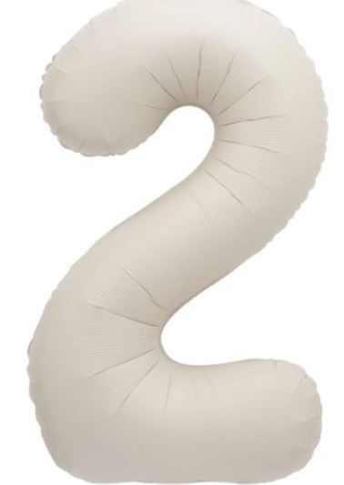 34" NUDE MATT FOIL BALLOON NUMBER 2 - Click Image to Close