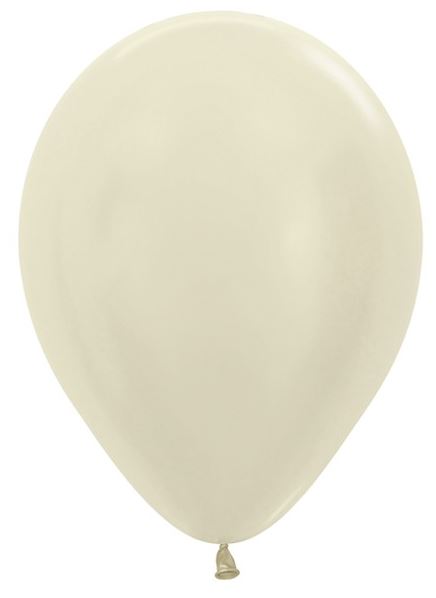 Sempertex Satin Ivory 5" Latex Balloons 100 Pack - Click Image to Close