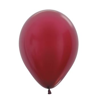 Metallic Solid Burgundy 5" Latex Balloons 13cm - 100 Pack