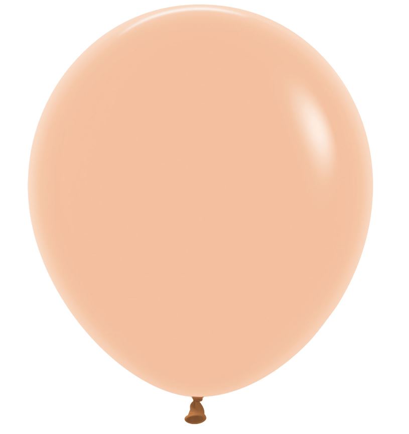 Fashion Colour Solid Peach Blush Latex Balloons 18" 25 Pack - Click Image to Close