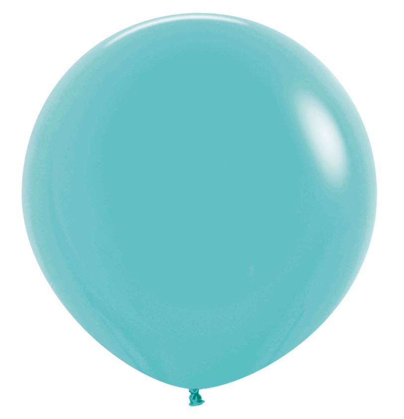 Fashion Solid Caribbean Blue Latex Balloons 24" 3 Pack - Click Image to Close