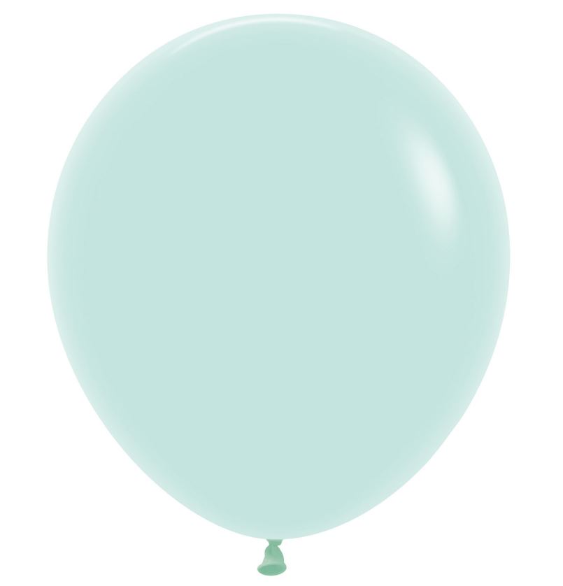 Pastel Matte Solid Green 18" Latex Balloons - Click Image to Close