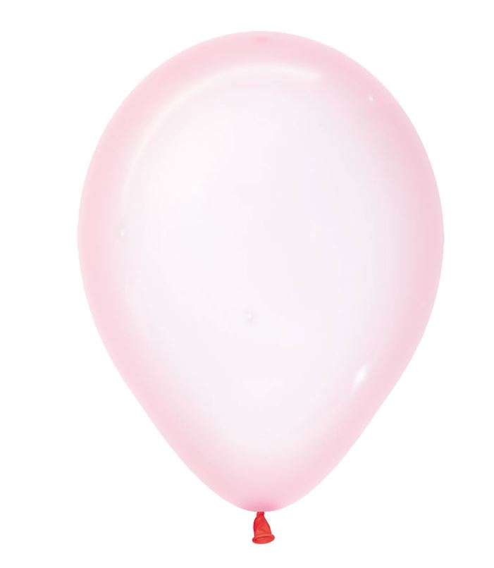 Crystal Pastel Pink Latex Balloons 12"/30cm - 50 Pack - Click Image to Close