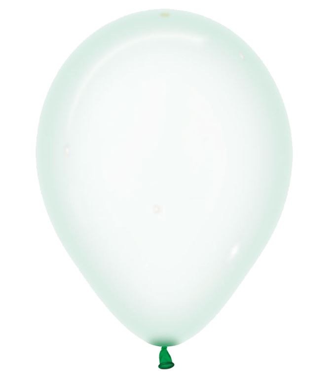 Crystal Pastel Green 331 Latex Balloons 12"/30cm - 50 Pack - Click Image to Close