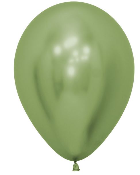 Lime Green Sempertex 12" Reflex 50 Pack Balloons - Click Image to Close