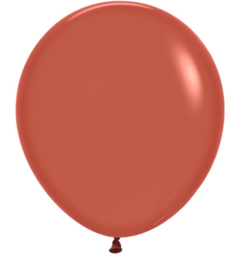 Fashion Colour Solid Terracotta Latex Balloons 18" 25 Pack - Click Image to Close