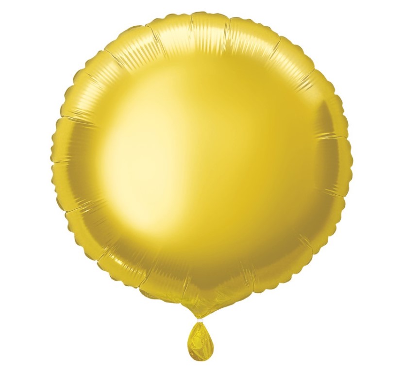 Classic Gold Round 18" Foil Balloon - Click Image to Close