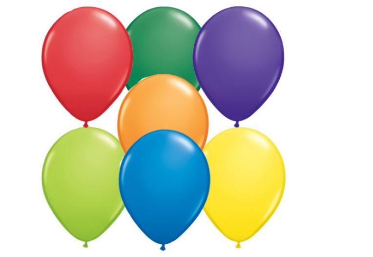 Qualatex 11" Round Carnival Latex Balloons 100 Pack - Click Image to Close