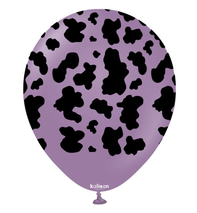 KALISAN 12" SAFARI COW LAVENDER - 25CT - Click Image to Close