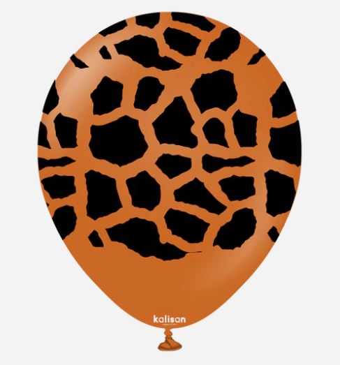 Kalisan 12" Safari Giraffe Rust Orange - 25ct - Click Image to Close